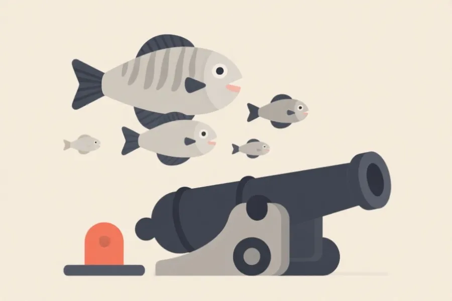 捕鱼玩法与房间示意